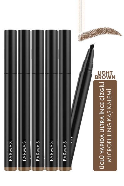 5'Li Microfilling Kaş Kalemi Light Brown