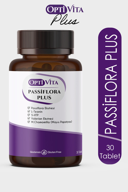 Passiflora Plus 30 Tablet (PASİFLORA EKSTRESİ, 5-HTP, L-TEANİN, VALERİAN ROOT, CHAMOMİLE EXTRACT)