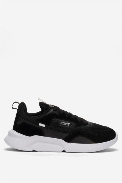 Men's Daily Comfortable Walking Sports Shoes Black - White