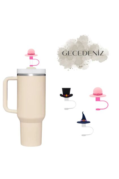 Straw Stopper Thermos Compatible Three Dimensional Hat