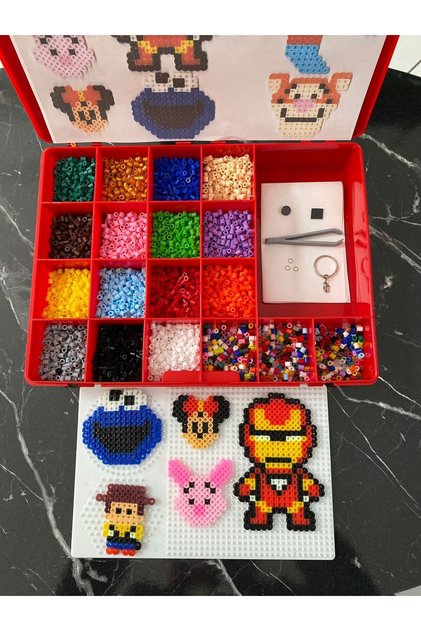 7500 Pcs. 5mm Plastic Beads Set with Iron - Large Boxed Coding