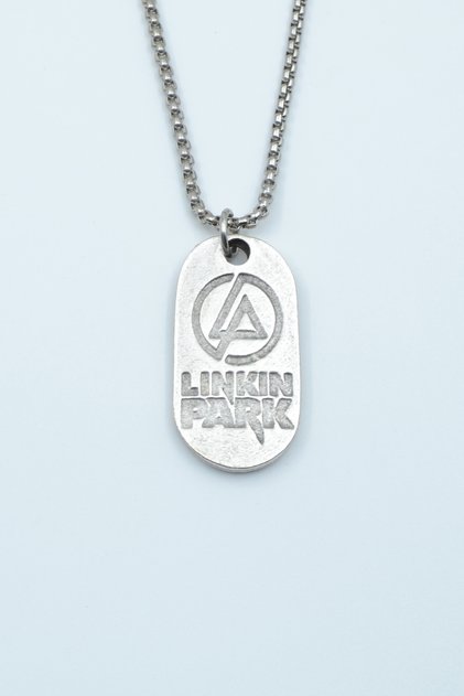 Linkin Park Gümüş Kaplama Örme Zincir Kolye