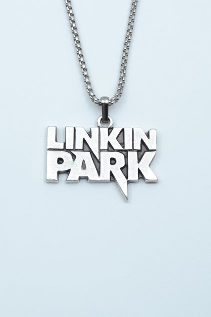Linkin Park Gümüş Kaplama Örme Zincir Kolye
