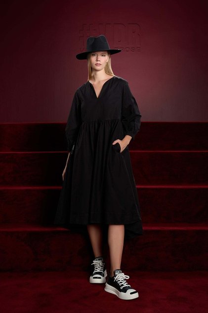 Women's Black Dress 16213