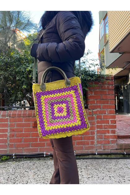 Gift Delisi Valentine's Day Mother's Day Handmade Knitted Women's Shoulder Bag