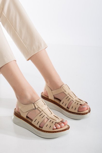 Ygzt06 Genuine Leather Orthopedic Anatomical Extra Comfortable Heel Spur Women's Sandals