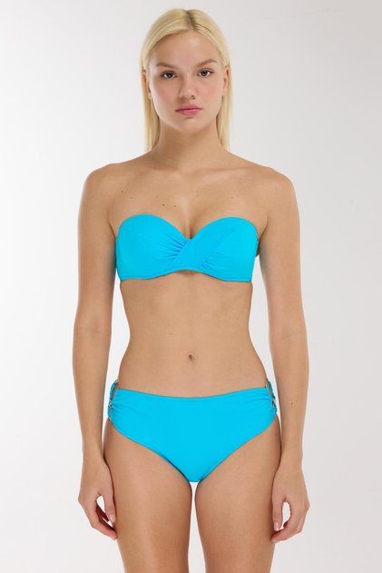 3404 Turquoise Strapless Bikini Set