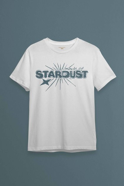 Unisex T-Shirt Stardust Star Dust Y2K Streetwear 90S Nineties Vintage Retro White Tee