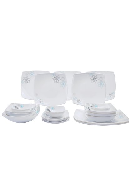 RF9753 27Pcs Opal Ware Dinner Set - Floral Design Plates, Bowls