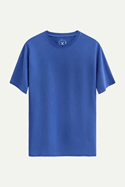 KAFT Erkek Oversize/ Relax Fit Basic T-Shirt - Jellyfish - Fiyatı