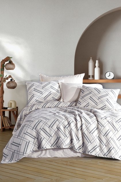 Claris Beige Single Bedspread Set
