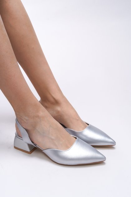 Glomythe Women's Heeled Shoes 0012111 Silver Skin