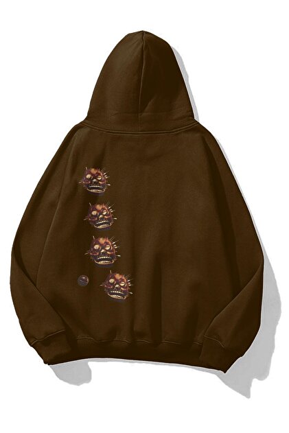 Trendiz Unisex Utopia Mask Travis Scott Sweatshirt Hoodie Siyah