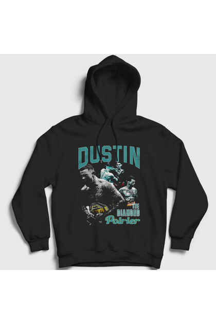 Presmono Unisex Siyah The Diamond Ufc Mma Dustin Poirier Kapüşonlu