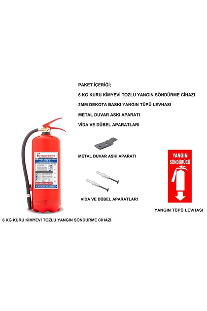 İNTERFORM YANGIN SÖNDÜRME VE GÜVENLİK SİSTEMLERİ 6 KG ABC KURU