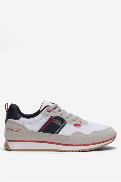 Men's Casual Sneaker Sports Shoes WHITE - NAVY BLUE