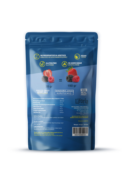 Liforia Freeze Dried Berry Mix - Dondurularak Kurutulmuş Meyve
