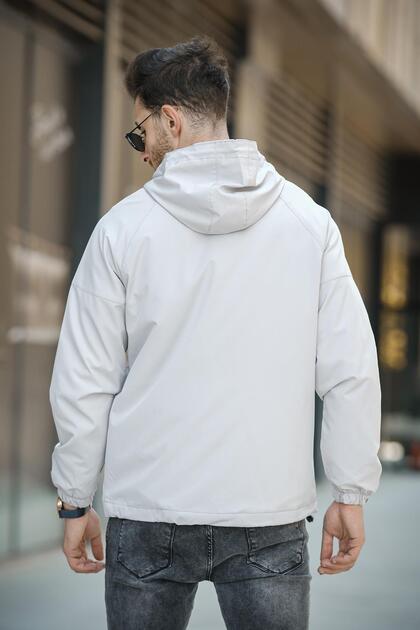 Oksit Mmx Baskılı Suya Dayanaklı Slim Fit Erkek Kapüşonlu