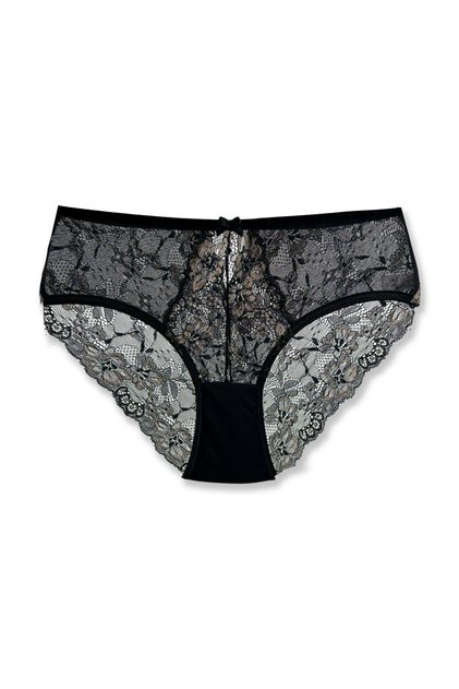 Double Color Lace Tulle High Waist Women's Panties