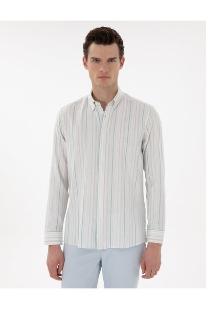 Mint Regular Fit Uzun Kollu Gömlek 50305058-VR152