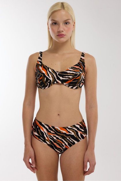 4674 Brown Plus Size Bikini Set