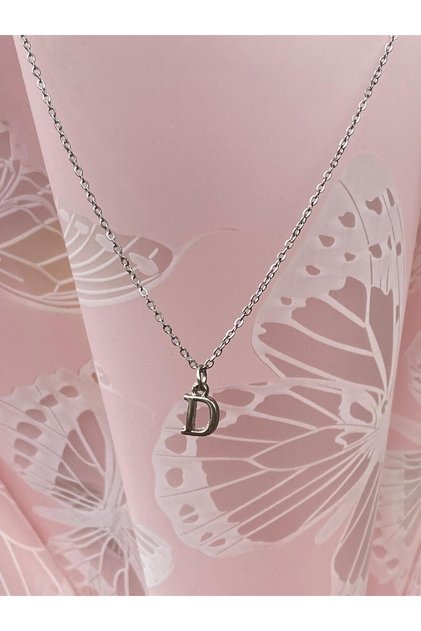 D Letter Steel Tarnish 316L Elegant Necklace