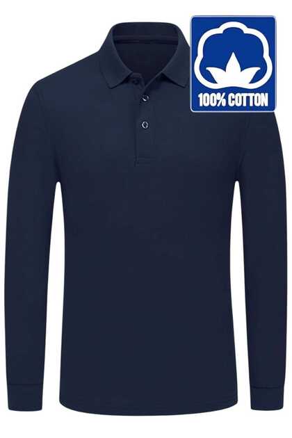 Boys Long Sleeve 100% Cotton Polo Neck T-Shirt Casual and School Uniform School T-Shirt
