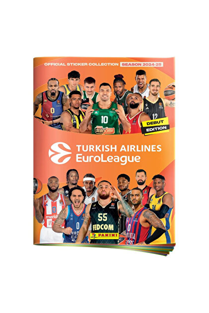 Album oficial cu autocolante Panini Turkish Airlines EuroLeague 2024-25 (2 pachete de autocolante cadou)