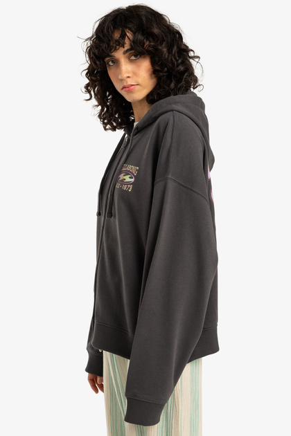 Kapuzenpullover mit Reißverschluss für Damen. Features enthalten:, Sammlung: Core-Kollektion, Stoff: 55 % Baumwolle 25 %