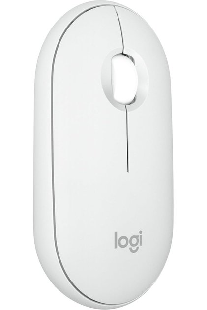ماوس Pebble Mouse 2 M350s Slim Wireless Bluetooth Mouse، محمول، زر قابل للتخصيص، صوت هادئ