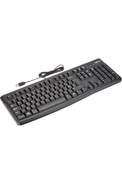 K120 Kabelgebundene Tastatur für Windows, Englishes QWERTY-Layout - Schwarz