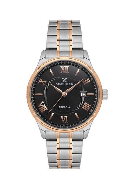 Classic Steel Strap Black Dial Bicolor 41 mm Men's Wristwatch Dk.1.14050