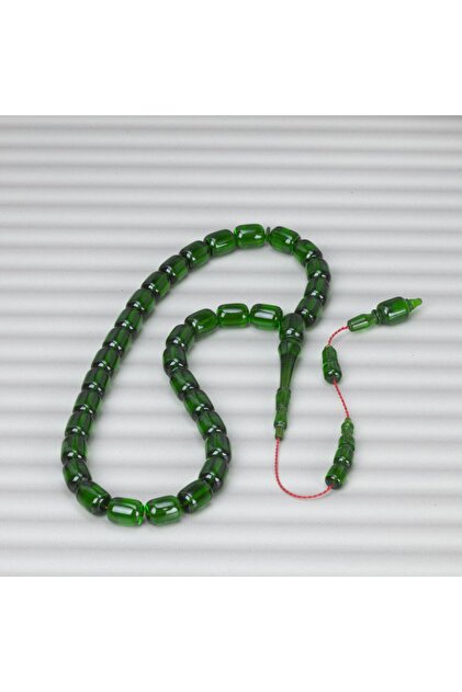 Transparent Green Katalin Rod Capsule Cut 8.5X11.5Mm Rosary Abraham Atasever Master Handwork
