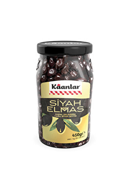 Kaanlar Az Tuzlu Siyah Zeytin 800 GR Sofralık Doğal Salamura Yeni