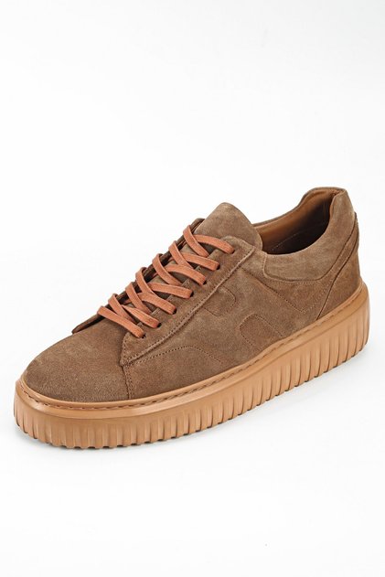 Tiggo Hakiki Deri El Yapımı Kahverengi Erkek Sneakers Ayakkabı