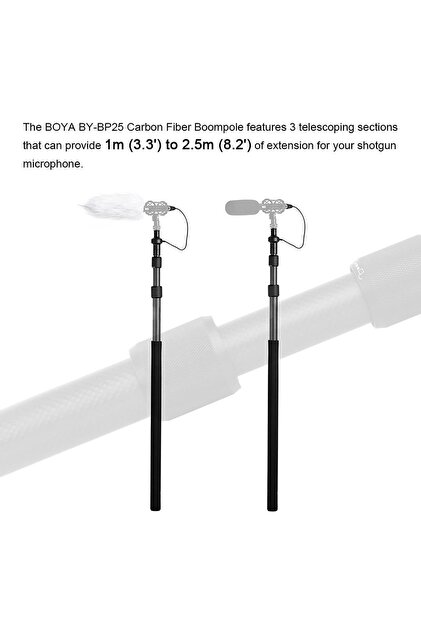 BOYA BY-PB25 Karbon Fiber Mikrofon Sopa Boom Pole - Fiyatı, Yorumları