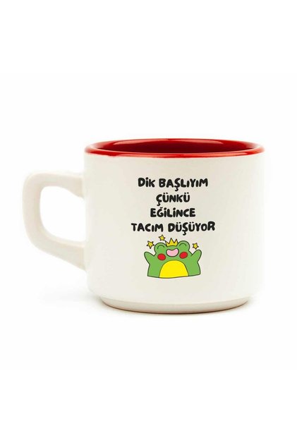 Eğilince Tacım Düşüyor Beyaz Venüs Kupa - Hediye Seramik Kupa