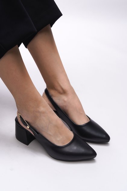 Eveltihne Women's Heeled Shoes 0012309 Black Skin