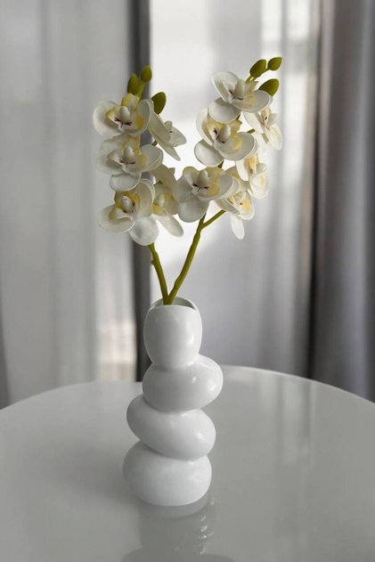 Taş Yığın Vazosu El Yapımı Minimalist Bohem Tarz İskandinav