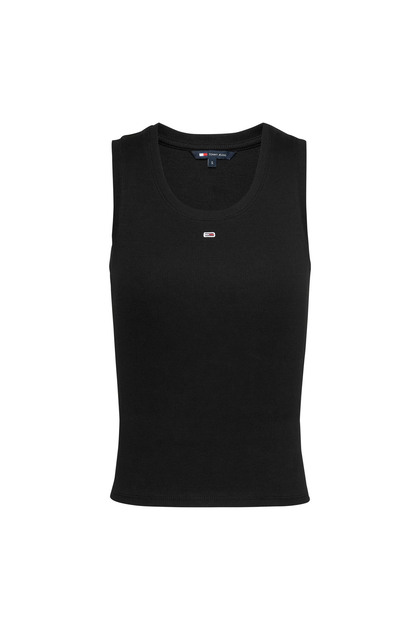 Bisiklet Yaka Siyah Kadın T-Shirt DW0DW20673BDS