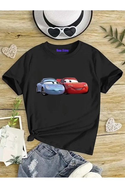 Mcqueen and Sally Oversize Kids T-Shirt