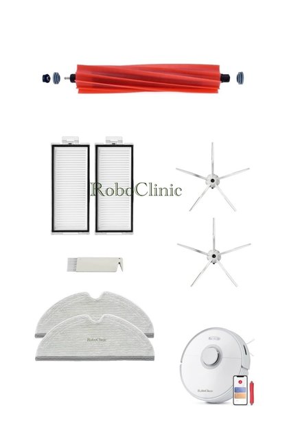 Roborock Q7 Max / Q7 Max Plus Aspirator robot compatibil cu peria principală. Perie laterală. Filtru Hepa. Set de completare mop.