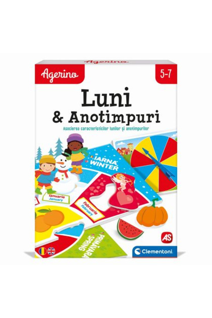 Joc Educativ, Luni Si Anotimpuri, Agerino, 5 - 7 Ani, Clementoni