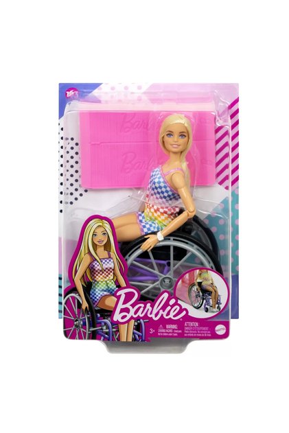 Κούκλα Barbie Ξανθιά Barbie σε αναπηρικό αμαξίδιο