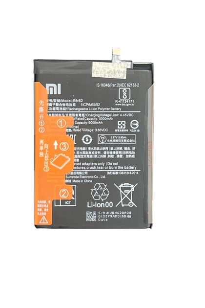 Xiaomi RedMi 9T Batarya RedMi BN62 Uyumlu Yedek Batarya Redmi Note 9 4G Poco M3
