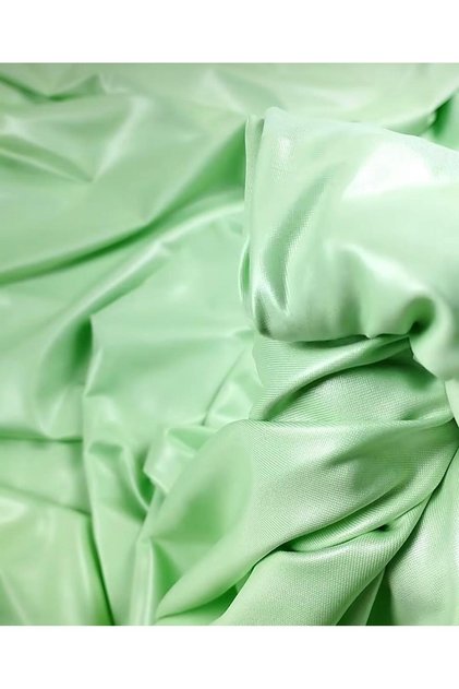 Shiny Foiled Thin Jersey in Mint Green Color Width: 145