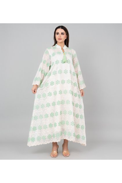Floral Aura Embroidered Jalabiya