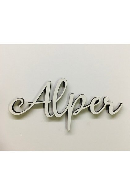Ahşap Isim Özel Kapı Süsü, Takı Yastığı Isim 15cm ( 1 Adet Isim)