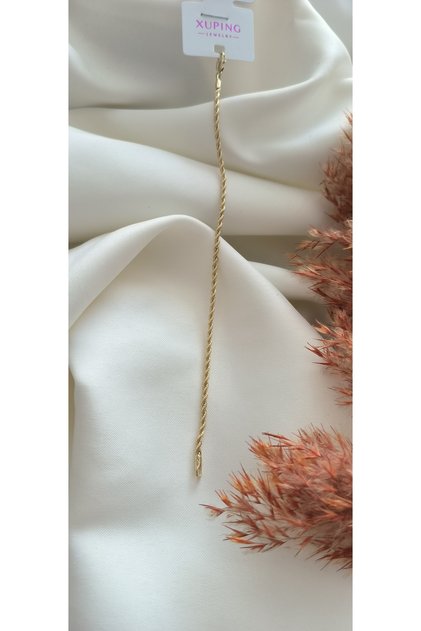 Vip Burgu Model Bileklik Kararmaz 14K Rengindedir 19cm