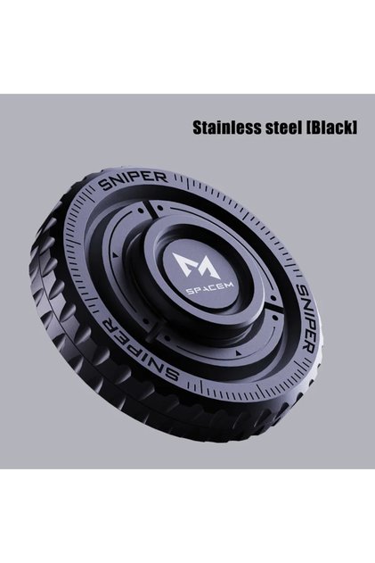 Black 3in1 EDC Metal Pushing Card Hand Spinner Coin Adults Creative Anti-stress Fidget Toys 2024 New